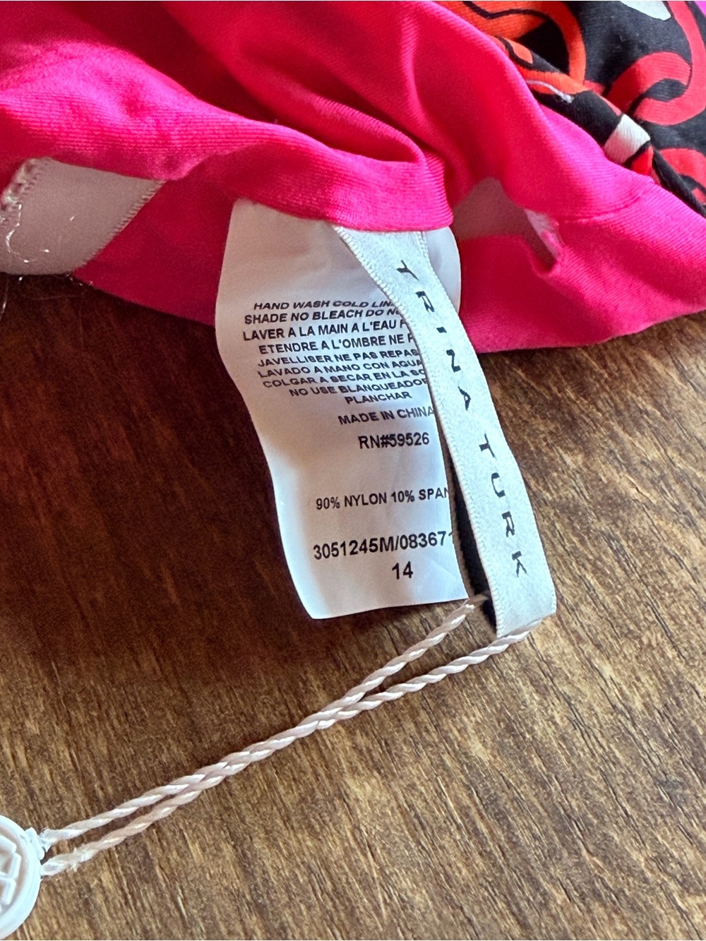 Trina Turk Pink & Orange Patterned One-Piece Swimsuit - Picture 8 of 10